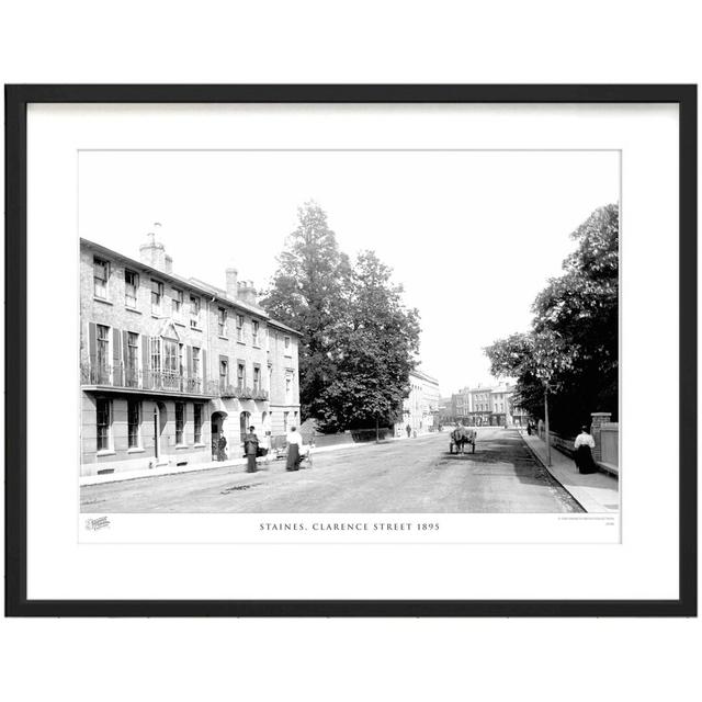 'Staines, Clarence Street 1895' by Francis Frith - Picture Frame Photograph Print on Paper The Francis Frith Collection Size: 60cm H x 80cm W x 2.3cm on Productcaster.