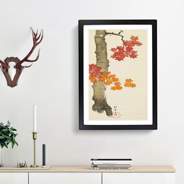 Maple Tree by Sakai Hoitsu - Picture Frame Painting Print East Urban Home Size: 65cm H x 48cm W x 2cm D, Frame Option: Black Framed on Productcaster.