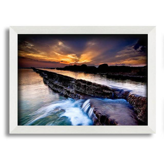 Taiwan Sunrise Framed Print Wall Art Highland Dunes Size: 59.7cm H x 84.1cm W x 10cm D on Productcaster.