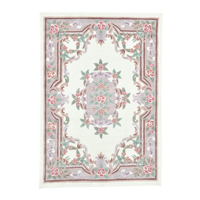 Costilla Floral Hand Woven Cream Area Rug Lily Manor Rug Size: Rectangular 120cm x 180cm on Productcaster.