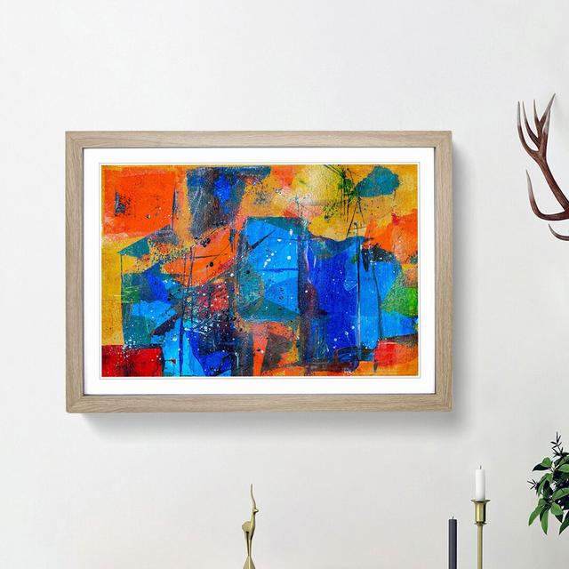 Abstract Art Painting Vol.333 by S.Johnson - Picture Frame Painting Print East Urban Home Size: 62cm H x 87cm W x 2cm D, Frame Option: Oak Framed on Productcaster.