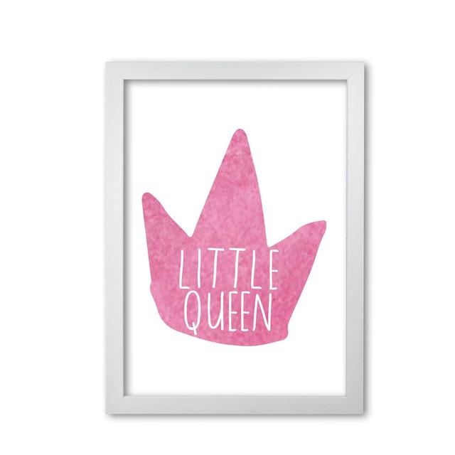 Little Queen Crown - Painting on Paper East Urban Home Size: 85 cm H x 60 cm W x 5 cm D, Format: White Grain Frame on Productcaster.