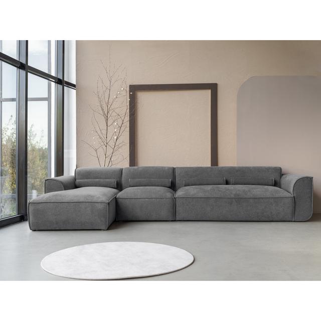 Flex Felix Upholstered Corner Sectional MiuForm Upholstery Colour: Dark Grey, Orientation: Left Hand Facing on Productcaster.