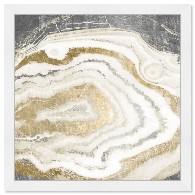 Crystal Waves - Picture Frame Graphic Art Oliver Gal Size: 76.2cm H x 76.2cm W, Format: White Framed on Productcaster.