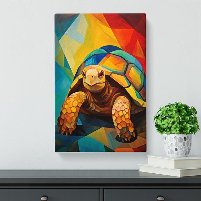 Tortoise Cubism - No Frame Art Prints 17 Stories Size: 76cm H x 50cm W x 3cm D on Productcaster.