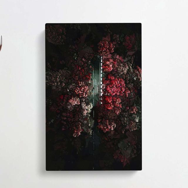 Driving Through the Forest in Abstract - Wrapped Canvas Graphic Art Print East Urban Home Size: 50cm H x 35cm W x 3cm D on Productcaster.