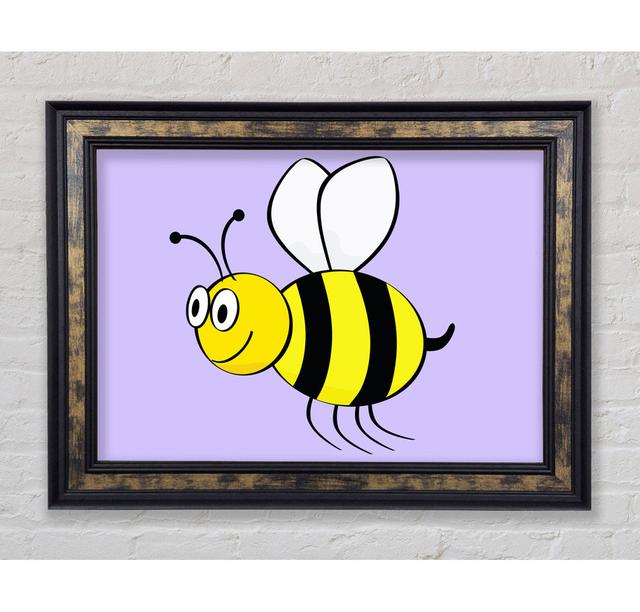 Buzzing Bee Pink - Single Picture Frame Art Prints Bright Star Colour: Lilac, Size: 42cm H x 59.7cm W x 8cm D on Productcaster.