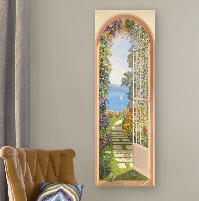 'Lake Garden' by Andrea Del Missier - Wrapped Canvas Painting Print Fleur De Lis Living Size: 120cm H x 40cm W x 4cm D on Productcaster.