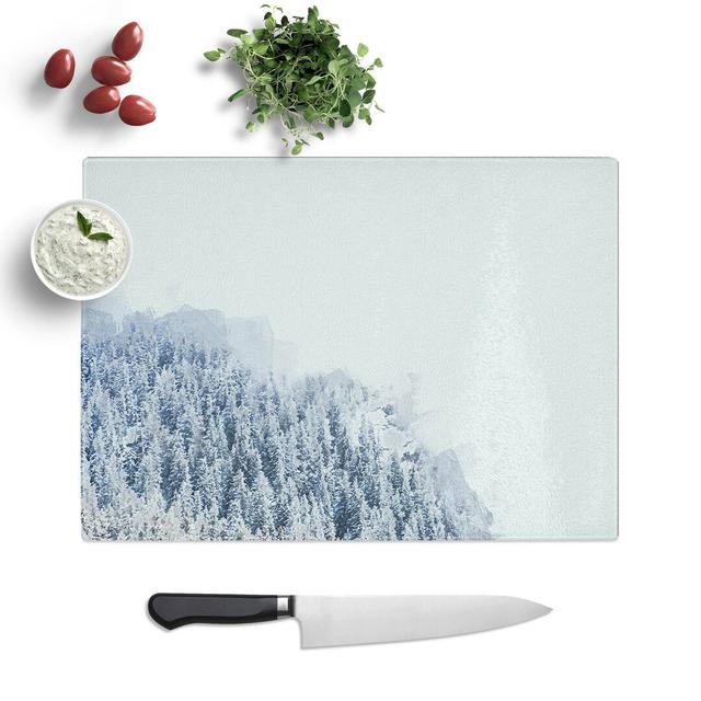 Glass Misty Mountains in Switzerland in Abstract Chopping Board East Urban Home Size: 28.5 cm W x 20 cm L on Productcaster.