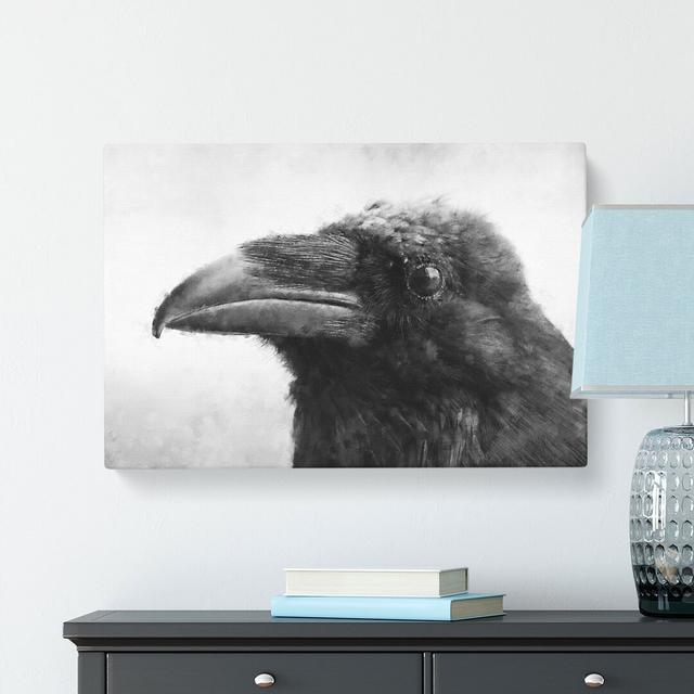 Crow In Alaska - Wrapped Canvas Painting East Urban Home Size: 40cm H x 60cm W x 3cm D on Productcaster.