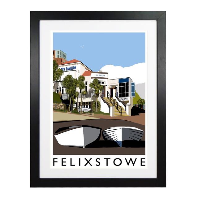 'Felixstowe 2' Graphic Art East Urban Home Format: Black Wood Frame, Size: 54 cm H x 44 cm W x 2.2 cm D on Productcaster.