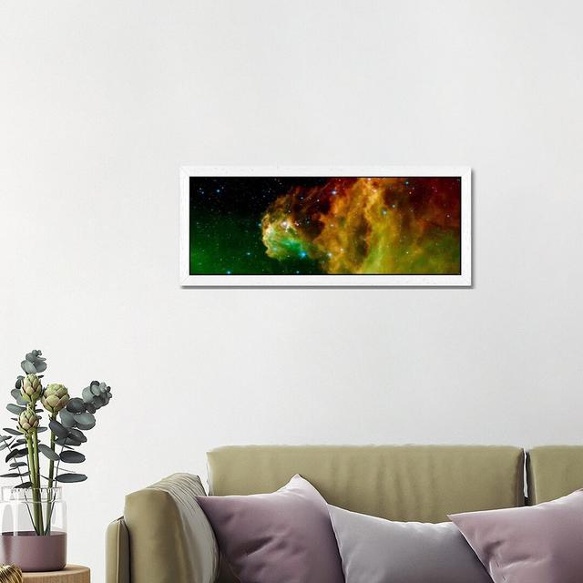 Stars Emerging From Orion's Head (Spitzer Space Observatory) - Floater Frame Panoramic Print on Canvas Ebern Designs Format: White Framed Canvas, Size on Productcaster.