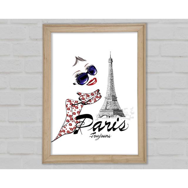 Paris Style Framed Print Fleur De Lis Living Size: 29.7" H x 42" W on Productcaster.