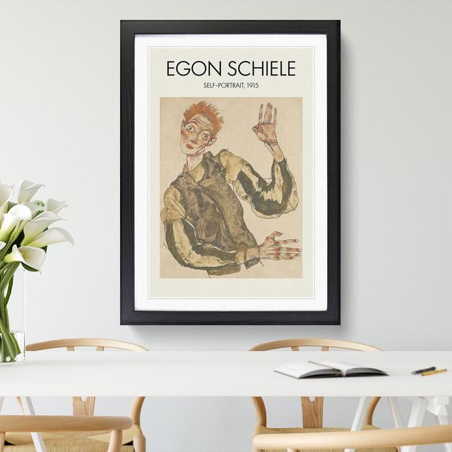 Self Portrait Vol.4 by Egon Schiele - Picture Frame Painting East Urban Home Size: 65cm H x 48cm W x 2cm D, Frame Option: Black on Productcaster.