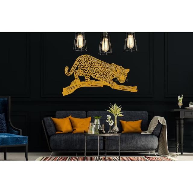 Leopard Metal Wall Décor Bloomsbury Market Finish: Gold, Size: 69cm H x 38cm W x 2cm D on Productcaster.