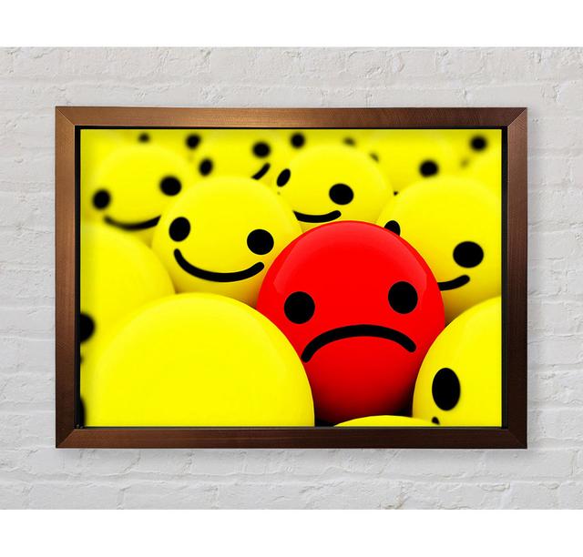 Unhappy Red - Single Picture Frame Art Prints Bright Star Size: 100cm H x 141.4cm W on Productcaster.