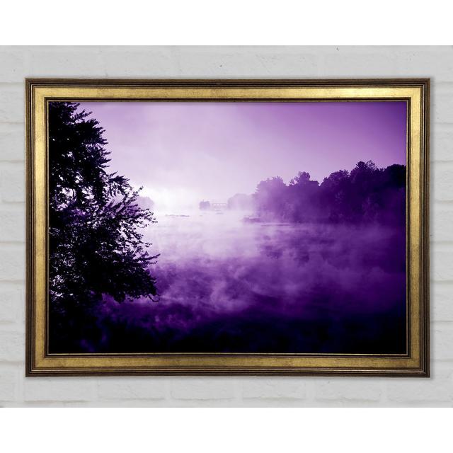 Purple Misty Lake - Print Union Rustic Size: 29.7cm H x 42cm W x 1.5cm D on Productcaster.