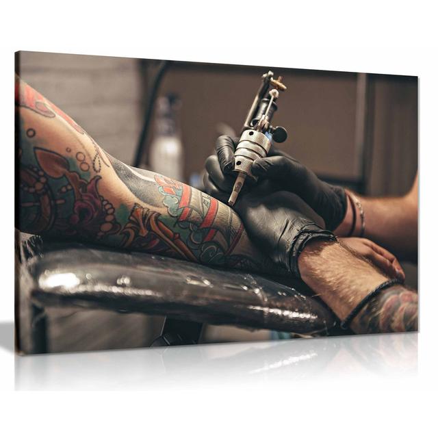 Tattoo Parlour - Wrapped Canvas Print Ebern Designs Size: 51cm H x 76cm W on Productcaster.