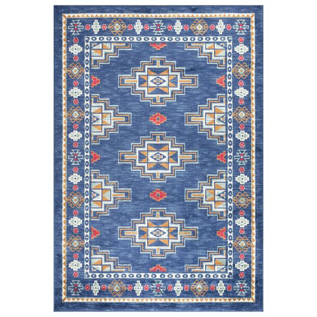 Godeus Luxury Large Handwoven Blue Rug Natur Pur Rug Size: Rectangle 200 x 290cm on Productcaster.