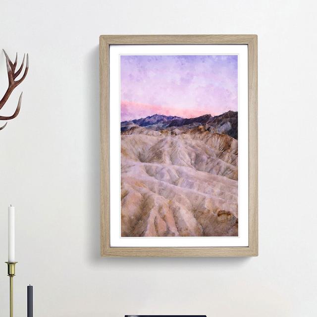 Death Valley Canyon - Picture Frame Painting Print East Urban Home Frame Option: Oak Framed, Size: 87cm H x 62cm W x 2cm D on Productcaster.