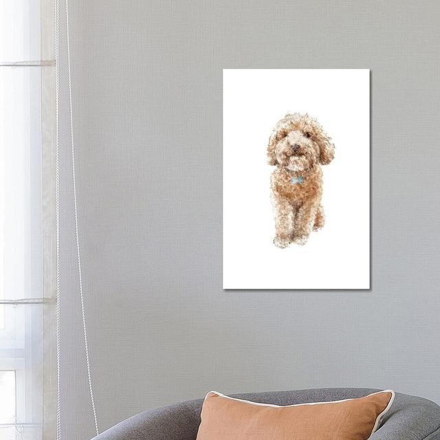 Apricot The Happy Poodle Puppy by Wandering Laur - Wrapped Canvas Painting Rosalind Wheeler Size: 26cm H x 18cm W on Productcaster.