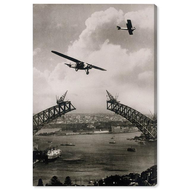 'Sydney Harbour Bridge' Graphic Art on Canvas East Urban Home Size: 61cm H x 40.6cm W on Productcaster.