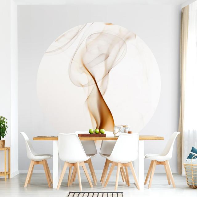 Round Wallpaper Matte Peel & Stick Mural Ivy Bronx Size: 244cm L x 244cm W on Productcaster.