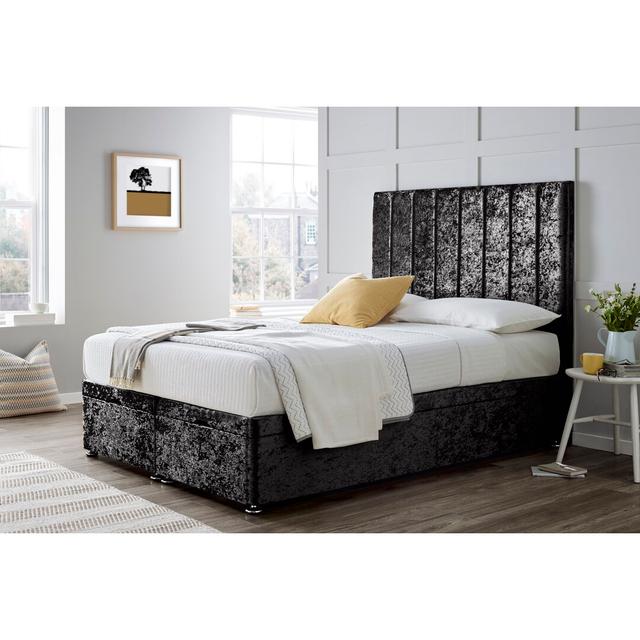 Bakersfield Gai End Lift Ottoman Bed with 54" Floorstanding Headboard Wayfair Sleep Colour: Black, Size: Small Single (2'6) on Productcaster.