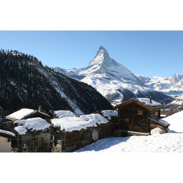 Lise Matterhorn and Old Village - Wrapped Canvas Photograph Alpen Home Size: 20cm H x 30cm W x 3.8cm D on Productcaster.