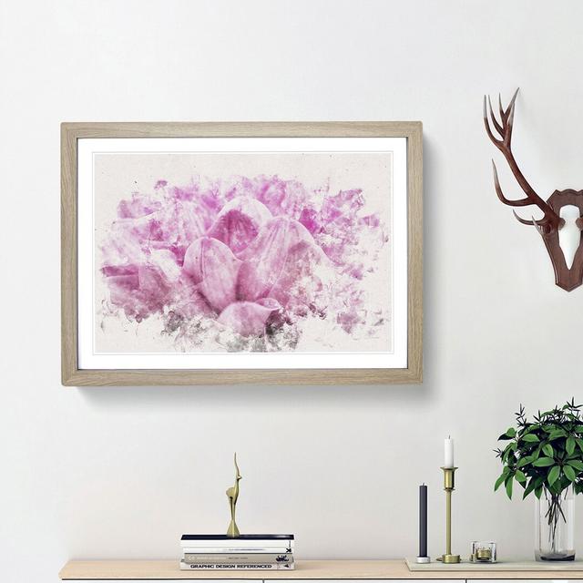 Pink Petals of a Chrysanthemum - Picture Frame Graphic Art Print East Urban Home Frame Option: Oak Framed, Size: 45cm H x 63cm W x 2cm D on Productcaster.