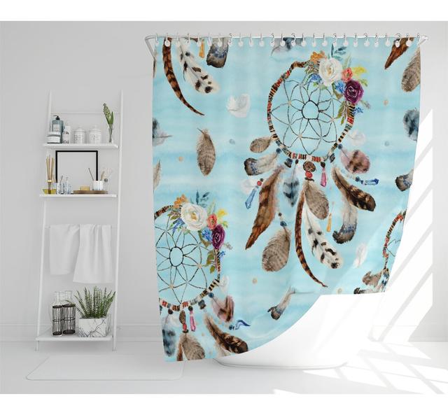 Broumov Polyester Shower Curtain Set Bloomsbury Market on Productcaster.