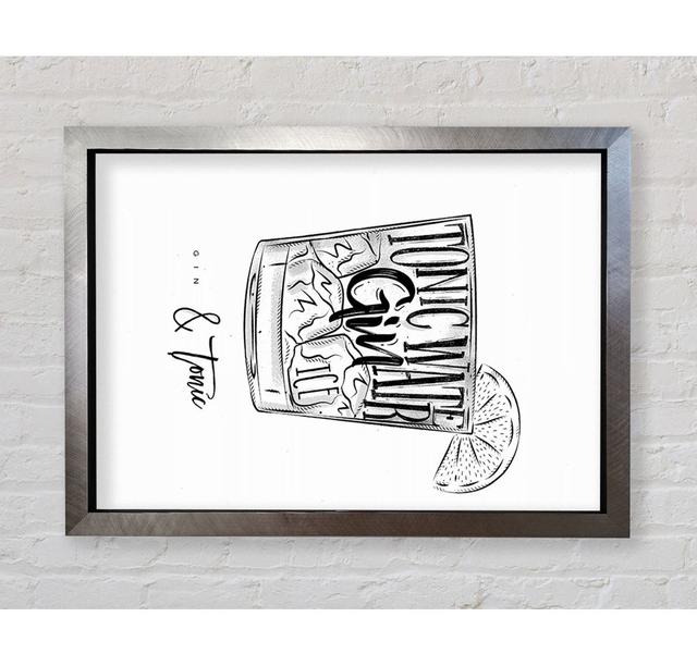 Gin And Tonic Over Ice 2 Framed Print Wall Art Happy Larry Size: 42cm H x 59.7cm W x 3.4cm D, Format: Silver Framed Paper on Productcaster.