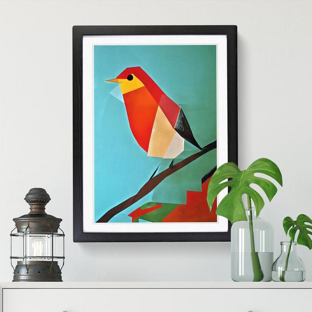 Lenelle Robin Bird Abstract Vol.1 - Picture Frame Print ClassicLiving Size: 34cm H x 25cm W x 2cm D, Frame Option: Black on Productcaster.