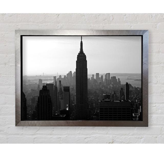 Empire State Building B N W Morgen - Druck Bright Star Größe: 42cm H x 59,7cm B x 3,4cm T on Productcaster.