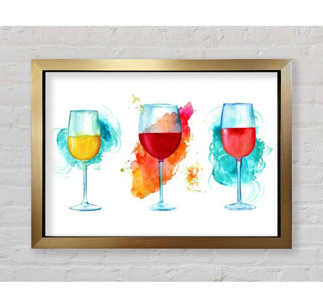 Red White Rose Wine - Single Picture Frame Art Prints Bright Star Size: 100cm H x 141.4cm W x 3.4cm D on Productcaster.