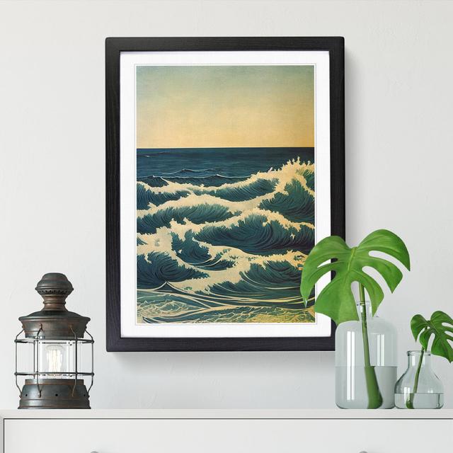 Vintage Seascape - Picture Frame Graphic Art Big Box Art Size: 46cm H x 34cm W x 2cm D, Frame Colour: Oak on Productcaster.