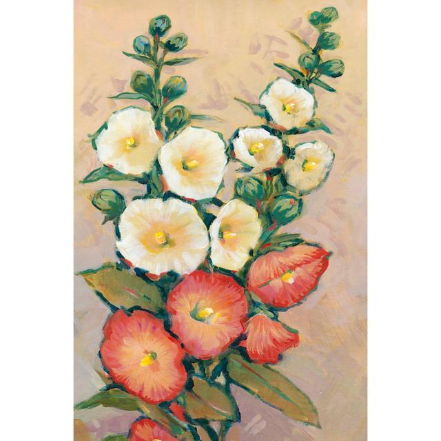 Hollyhocks II by Tim OToole - Wrapped Canvas Art Prints Rosalind Wheeler Size: 30cm H x 20cm W x 3.8cm D on Productcaster.