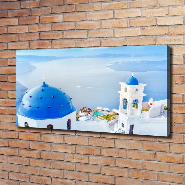 Canvas Print - Wall Art - Prints On Canvas - 120X60 Image Picture Theme: Santorini Greece Highland Dunes on Productcaster.