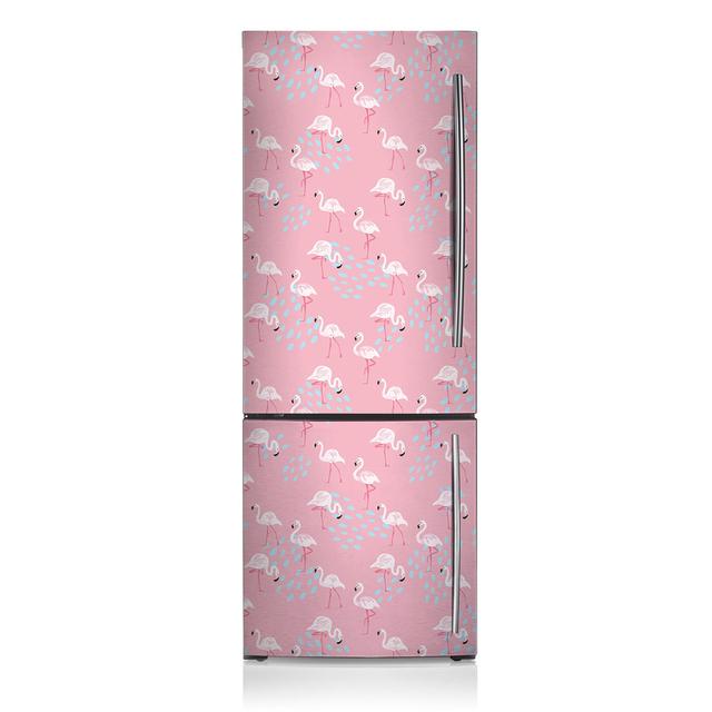 Fridge Magnet Flamingos Door Sticker East Urban Home on Productcaster.