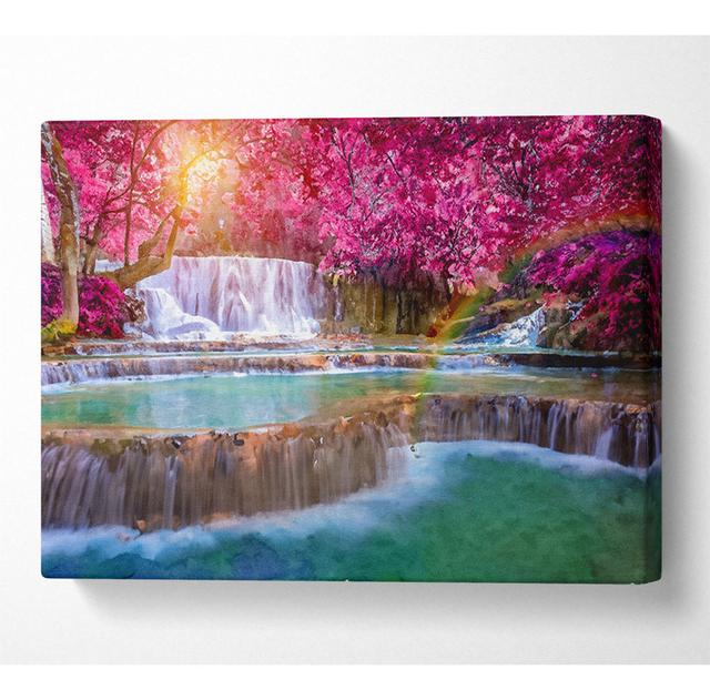 Pink Tree Beauty 3 Canvas Watercolour Alpen Home Size: 81cm H x 121.9cm W x 10cm D on Productcaster.