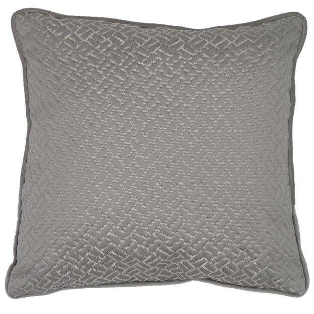 Geometric Square Throw Pillow Cover Style Furnishings Colour: Graphite on Productcaster.