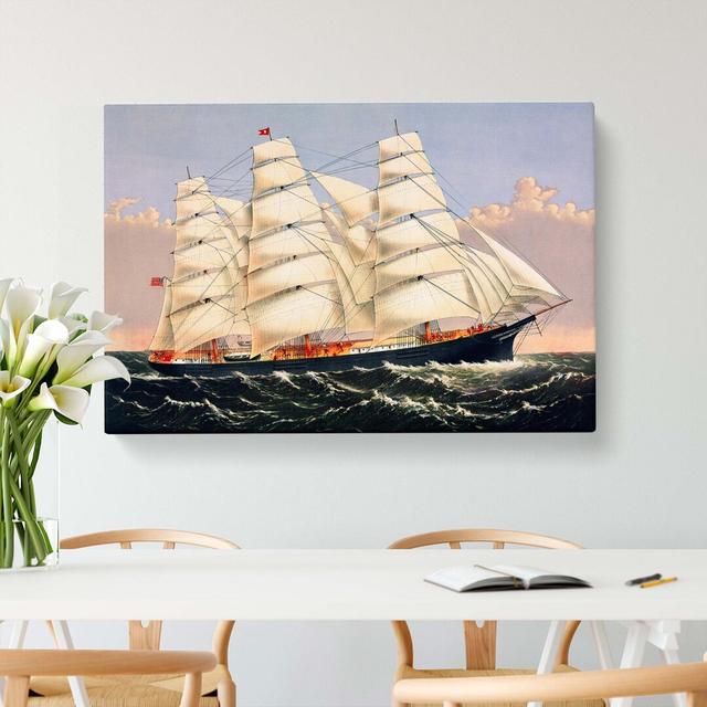 A Sailing Clipper Ship - Wrapped Canvas Painting Print East Urban Home Size: 50cm H x 76cm W x 3cm D on Productcaster.