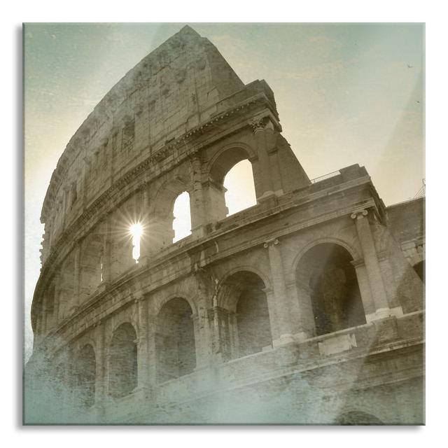 Colosseum Rome - Unframed Photograph on Glass Ebern Designs Size: 70cm H x 70cm W x 0.4cm D on Productcaster.