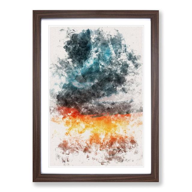 Sunset over Catalina Island - Picture Frame Graphic Art East Urban Home Size: 45cm H x 33cm W x 2cm D, Frame Option: Walnut Framed on Productcaster.