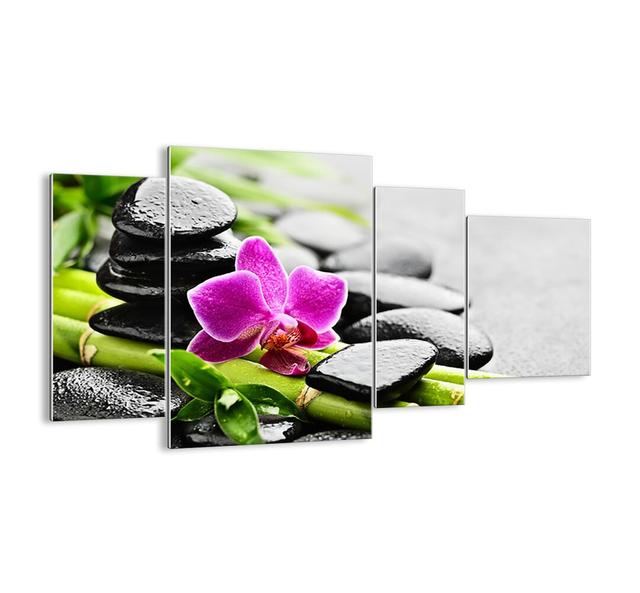 In a Calm Balance - 4 Piece Unframed Photograph Print Set on Glass Bloomsbury Market Size: 70cm H x 120cm W x 1.8cm D on Productcaster.