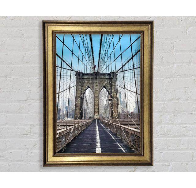 Structure Of Brooklyn Bridge 1 - Single Picture Frame Art Prints Bright Star Size: 142.2cm H x 84.1cm W x 8cm D on Productcaster.