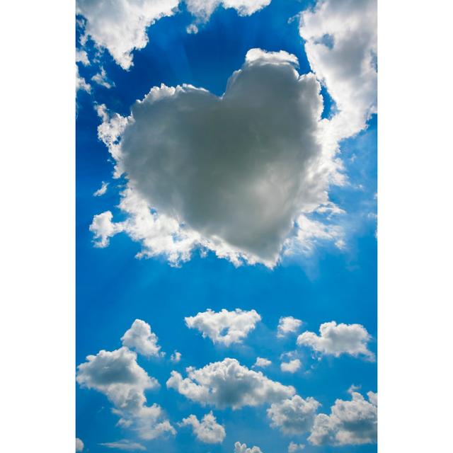 Heart Shaped Cloud In A Blue Sky by Viorika - No Frame Art Prints on Canvas 17 Stories Size: 46cm H x 30cm W on Productcaster.