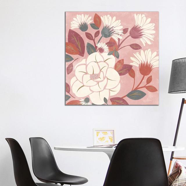 Morning Floral by Kimberly Allen - Wrapped Canvas Gallery-Wrapped Canvas Giclée ClassicLiving Size: 93.98cm H x 93.98cm W on Productcaster.