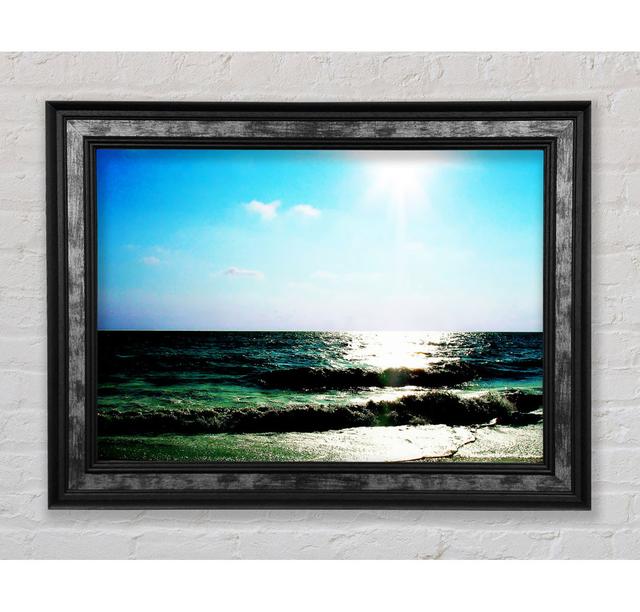 The Waves Of The Ocean Framed Print Highland Dunes Size: 100cm H x 141.4cm W on Productcaster.