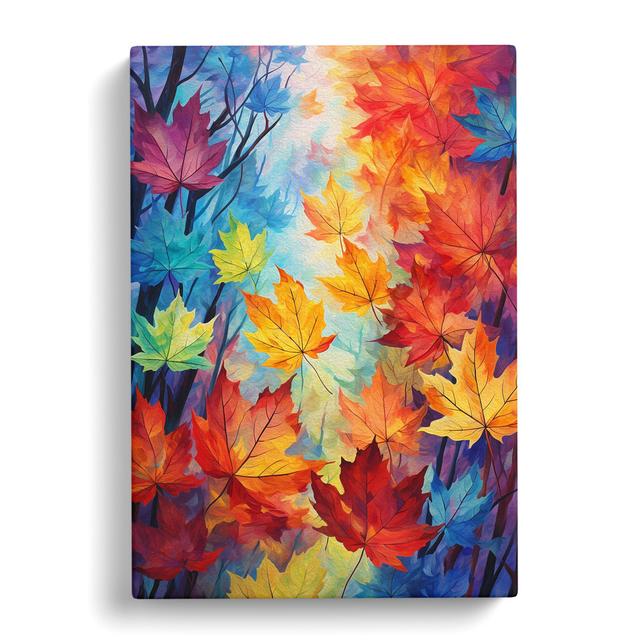 Leaf Impressionism Art - Print Marlow Home Co. Size: 60cm H x 40cm W x 3cm D on Productcaster.